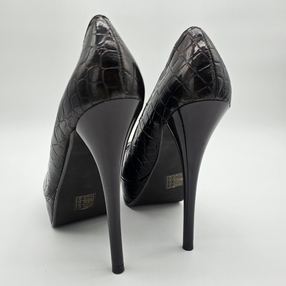 Call It Spring Women's Croc Inspired Platform High Heels, Brown, Size 6, NEW - Picture 8 of 12